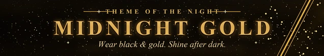 Midnight Gold theme of the night graphic